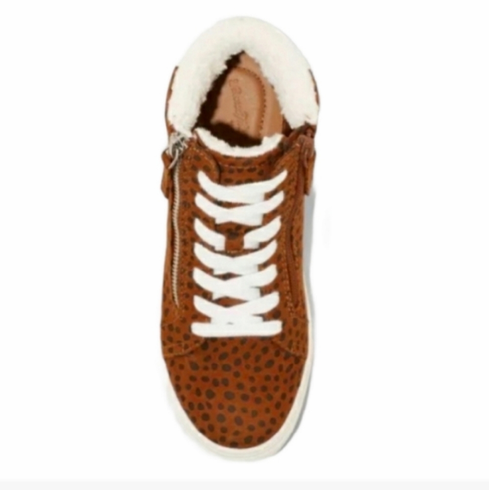 UNIVERSAL THREAD Tilly Sneakers Leopard Sherpa Trim Cozy - Picture 4 of 8